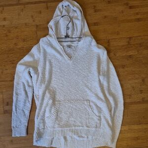 L.L.Bean Cream Knit Hooded Pullover